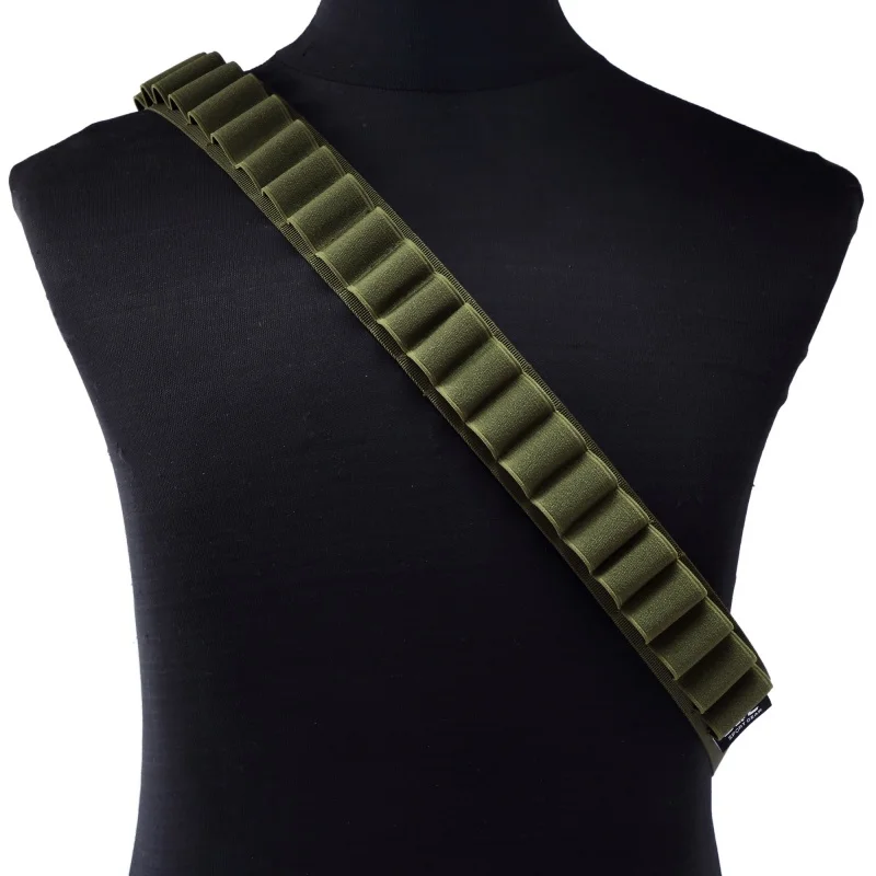 

27 Rounds Tactical Shell Belt Airsoft Paintball Hunting Ammo Shoulder Holder Carrier 12 Gauge 12GA Mag Pouch Waist Belt