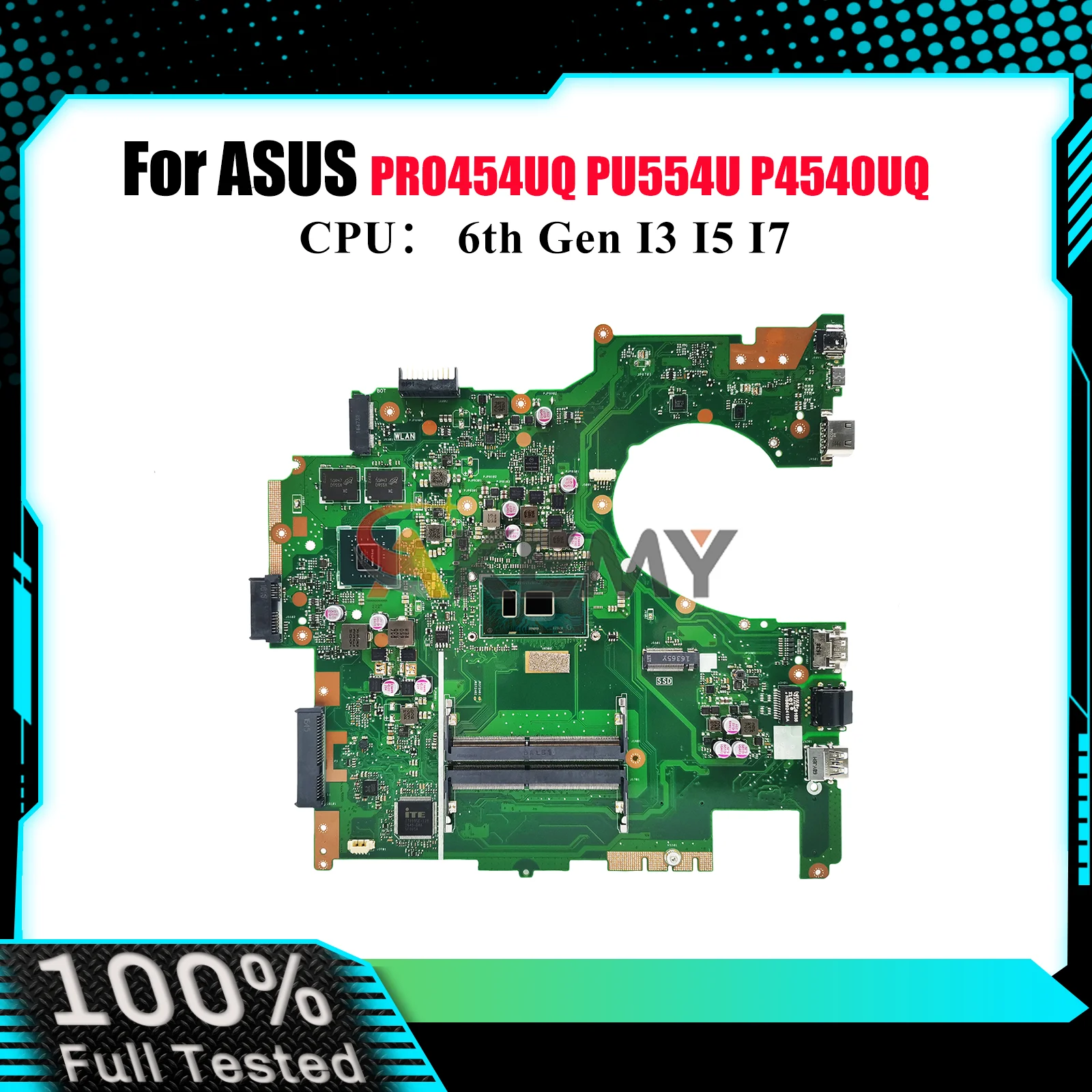 

P4540UQ Laptop Motherboard For ASUS ProArt PU554U P4540U PRO454UQ P4540UQ Notebook Mainboard With I3 I5 I7 CPU 100% tests OK stk