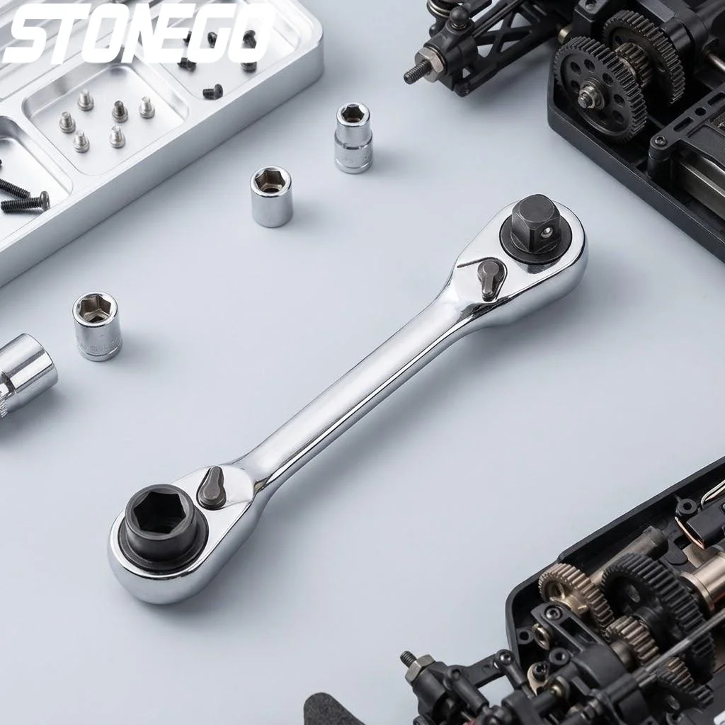 Double Head Ratchet Wrench 1/4