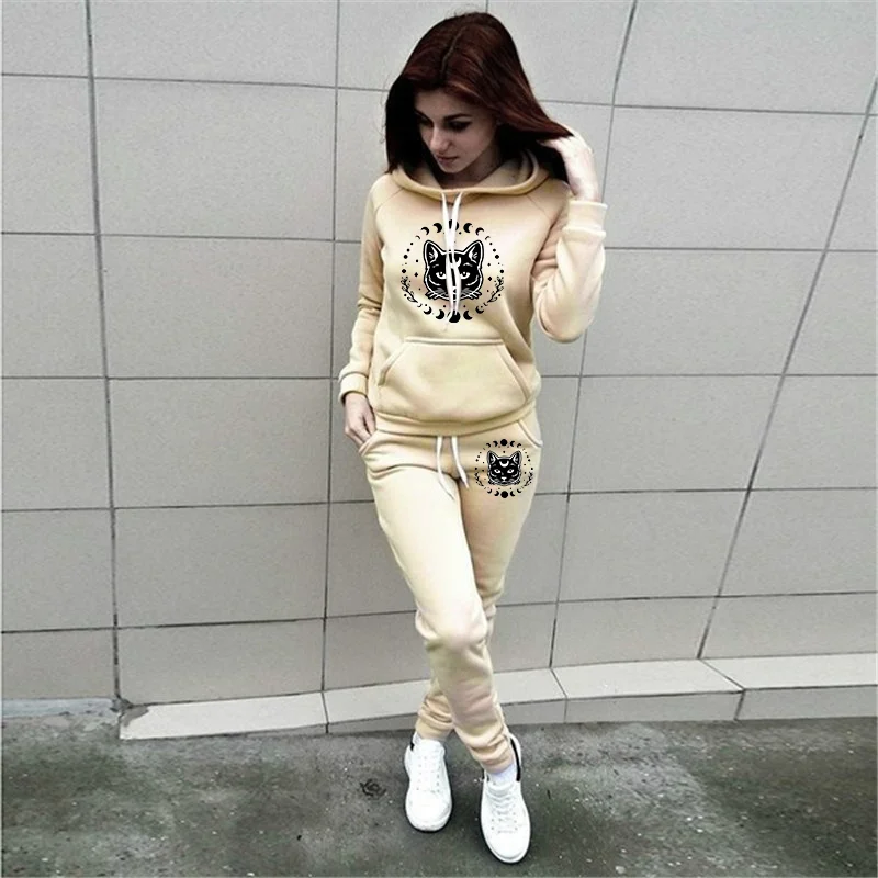 Autumn And Winter Womens Tracksuits Fashion Sets Outfits Jogging Suits Sports Wear Fashion Hoodie Set Trending Track suits