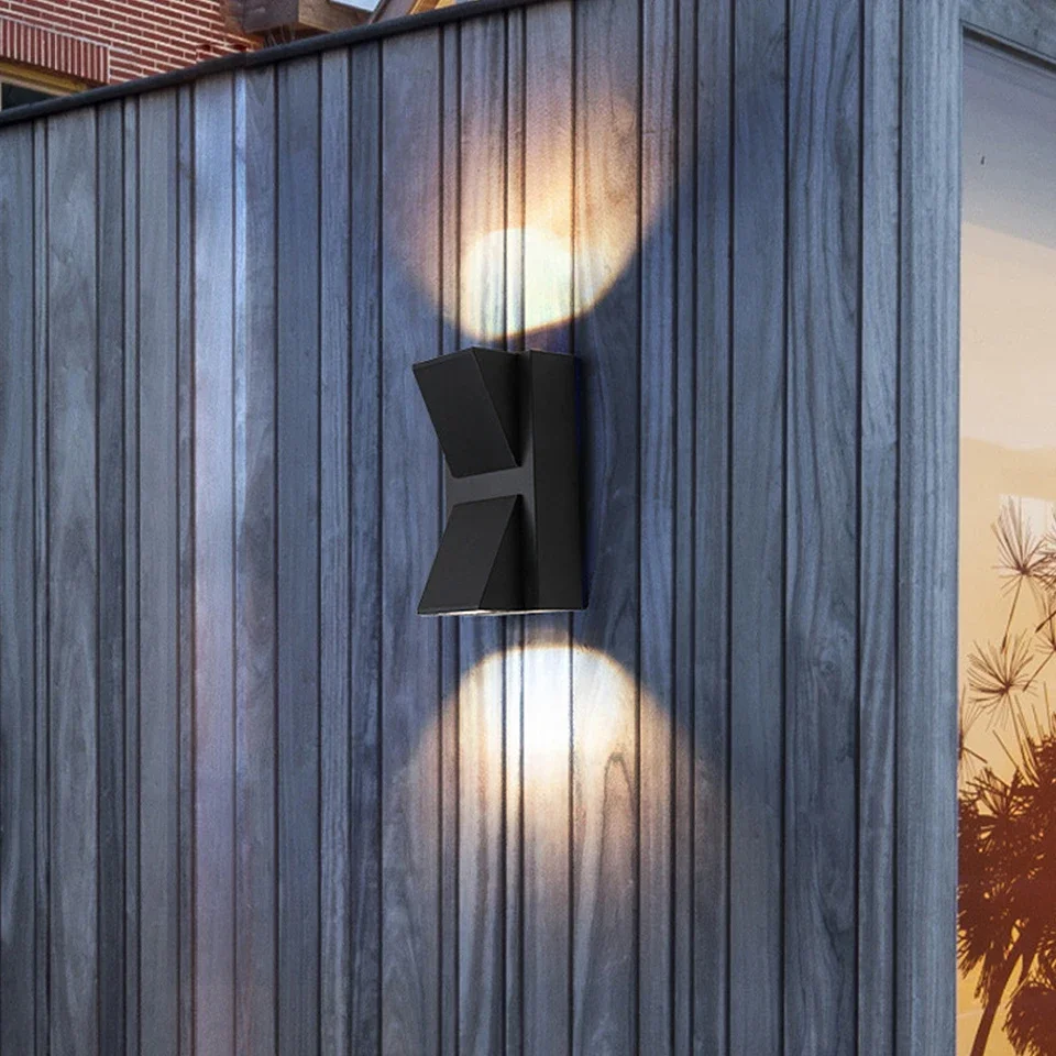 Aluminium-Wandleuchte, wasserdichte LED-Wandleuchte für den Außenbereich, IP65, Gartenbeleuchtung, für Wandleuchte, Balkon, Dekoration, AC110 V, 220 V