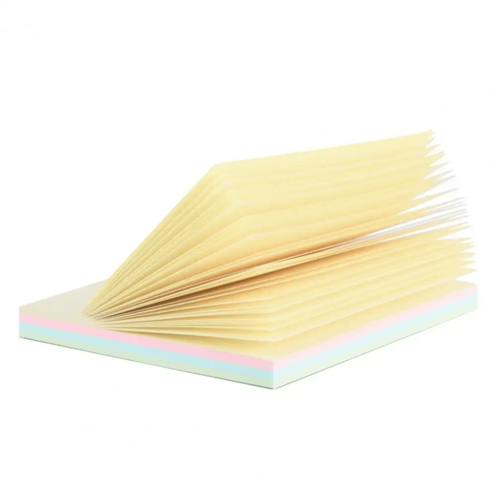 100 Sheets Memo Pads Portable Removable Record Candy Color Sticky Papers Memo Bookmark   Self-stick Notes  for Work