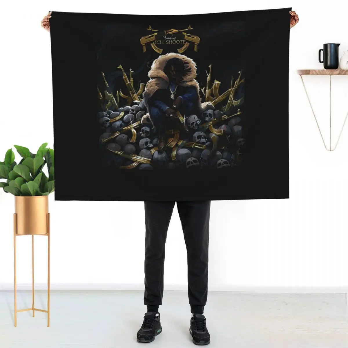 Skull Snake Young Rapper Classic- Young Hip Hop Vintage Throw Blanket Decorative Beds Travel Weighted Bed covers Blankets