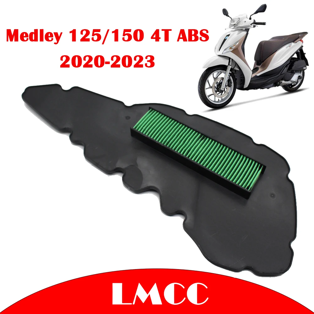 Motorcycle Engine Air Filter Cleaner Air Intake Filter Element For Piaggio Medley 125 150 Medley150 Medley125 4T ABS 2020-2023