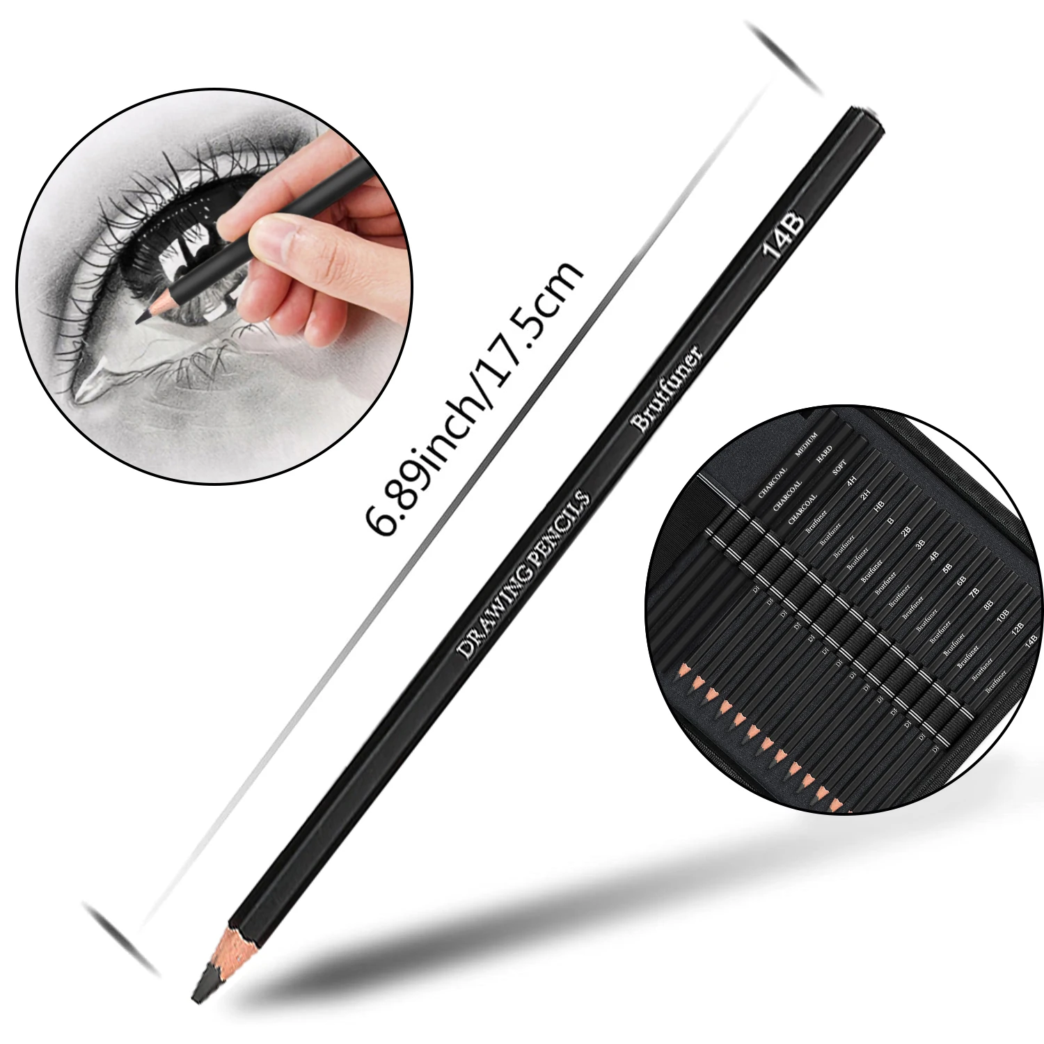 14/18/20/26/29/33 pcs Drawing Set Sketching Kit,Sketch Pencils Art Supplies with Graphite,Charcoal,Blending Tools & Accessories