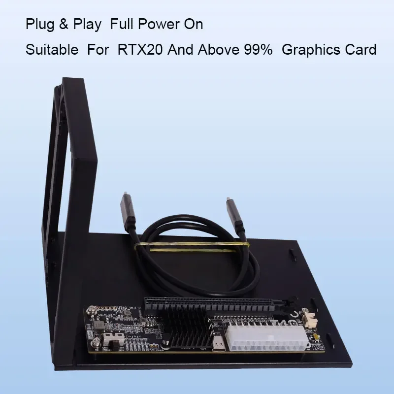 بطاقة رسومات الكمبيوتر المحمول ADT-LINK الخارجية مع قوس USB4 إلى PCIe 4.0x4 محطة إرساء متوافقة مع Thunderbolt 3/4 UT4G