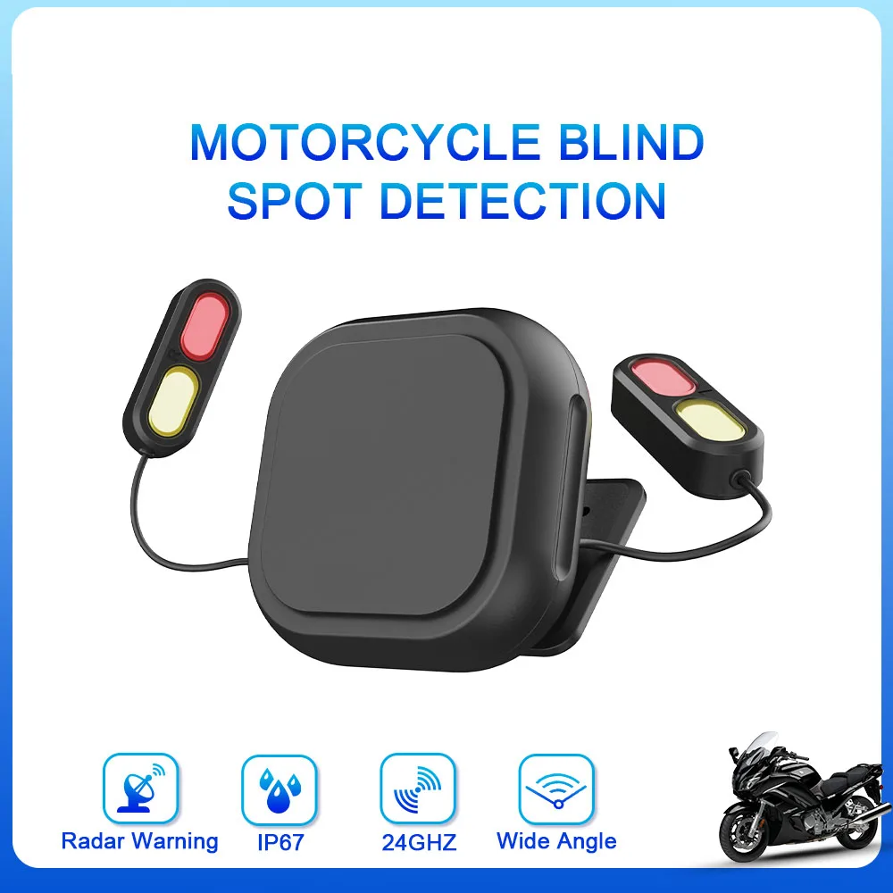 Motorcycle Radar Blind Spot Radar Detection System Auxiliary 24 GHz Millimeter Wave Sensor Lane Change Warning BSD Safety System
