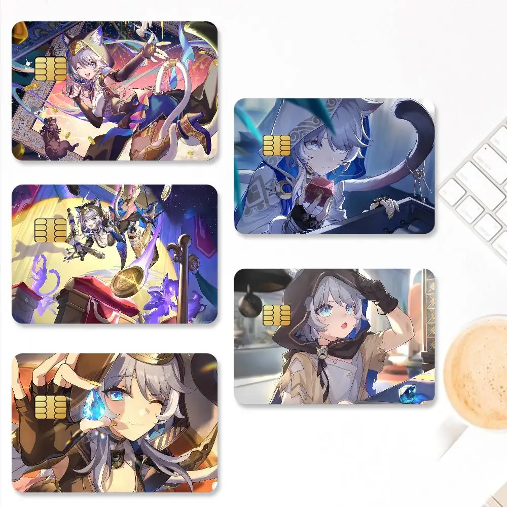 Cipher Game Honkai Star Rail Credit Card Stickers Skin For Bank Bus Metro 4PCS Cover Film Gift