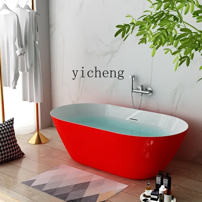 ZP-17 Acrylic Seamless Integrated Independent Household Small Apartment Deep Bathtub