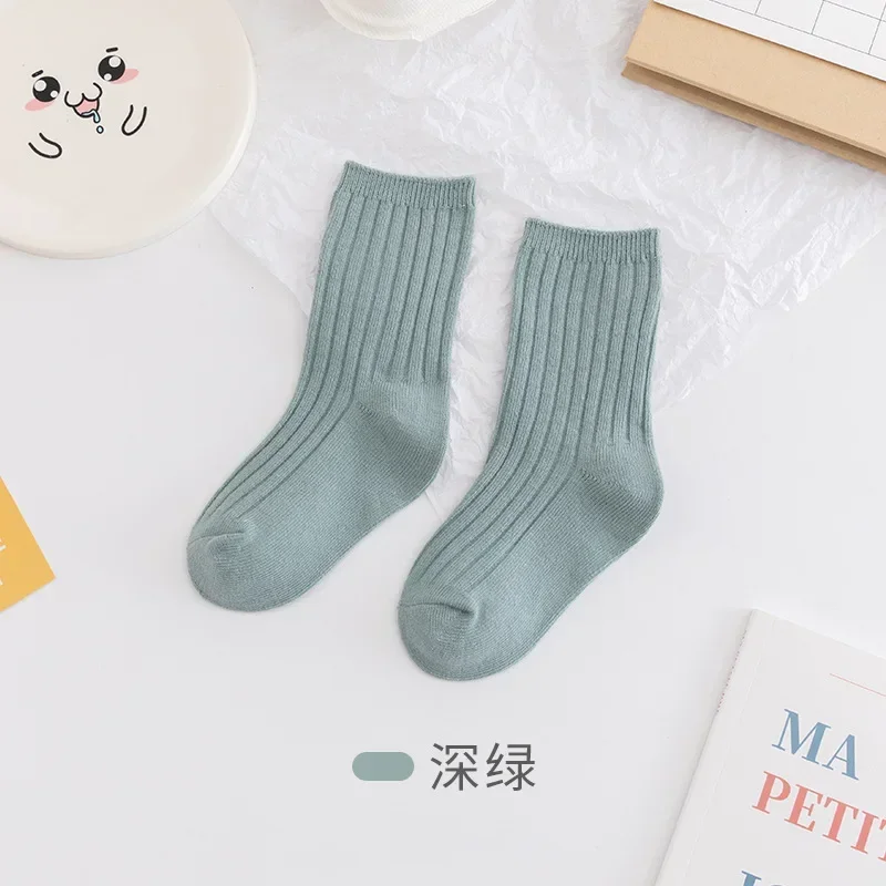 Korean Newborn Baby Girls Socks Comfort Cotton Child Newborn Socks Kids Boy Leg Warmer for Four Season Baby Clothes Accessories