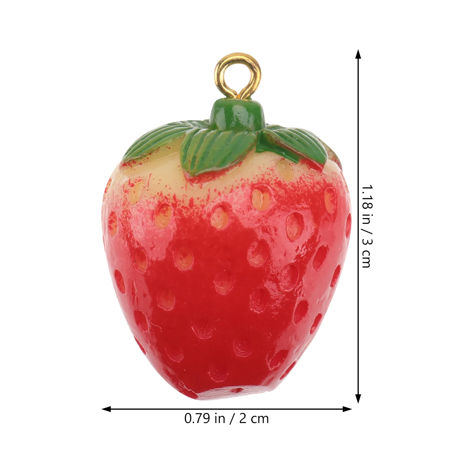 

10pcs Simulated Strawberry Keychain Charms Jewelry Making Artificial Fruits Earrings Craft Supplies Resin Decor DIY Materials