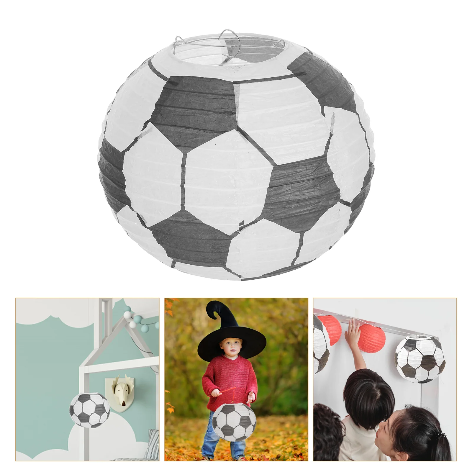 Portable Paper Lanterns for Kids Child Soccer Decorations Non Safe Craft Educational Toy Room Kindergarten