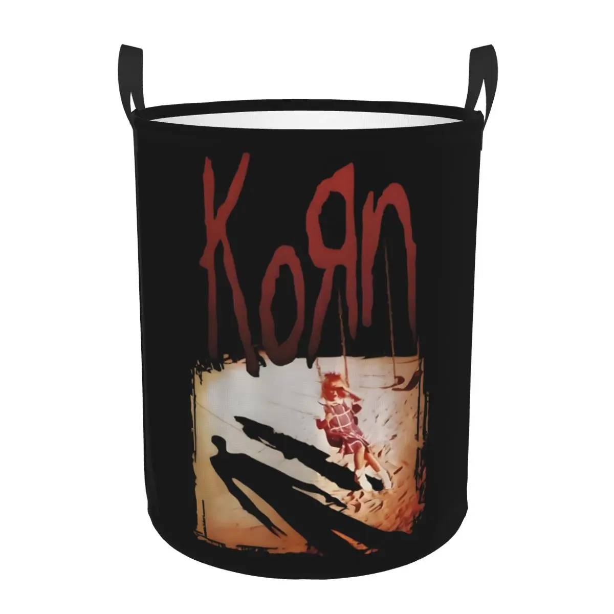 Custom Korns Heavy Metal Music Hard Rock Roll Laundry Hamper Large Storage Basket Band Girls Boys Toy Organizer