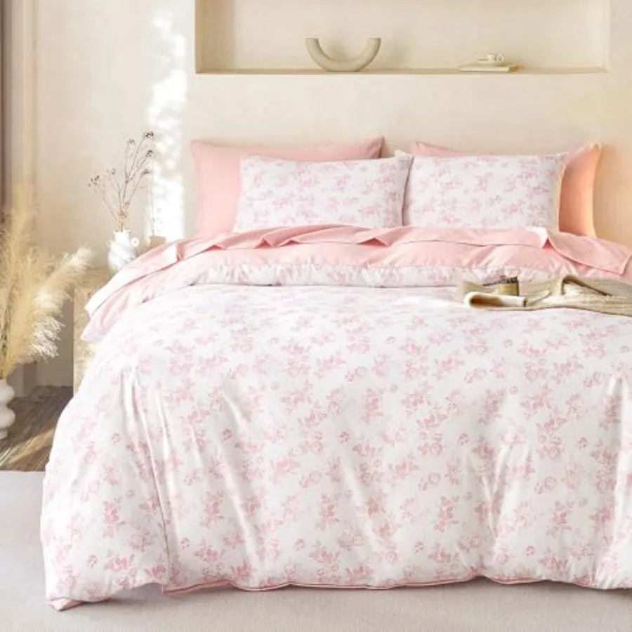 

Cottagecore Comforter Set, Floral Vintage Flower Shabby Chic Coquette Aesthetic for Women Teen Girls, Soft Lightweight Dorm Bed