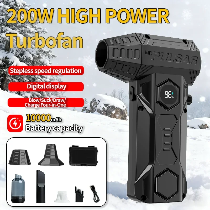 

Handheld Vacuum Cleaner for Car 580000RPM High Speed Turbo Violent New Fan Air Blower Brushless Motor 65M/S Cleaning Dust Fan