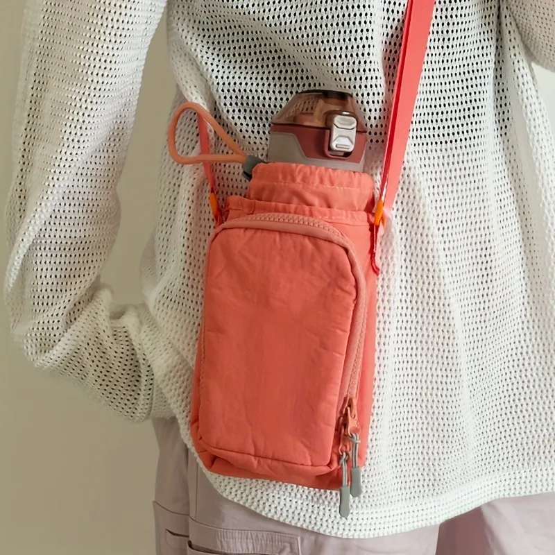 

Nylon Crossbody Bag with Adjustable Strap, Phone and Bottle Pocket | Zipper Closure, Minimalist Bag Design, Everyday Carry Bag