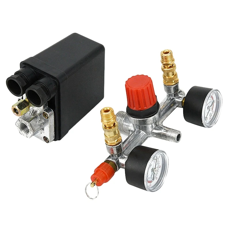 

2X 175Psi 12Bar 230V 16A Air Compressor Pressure ON/OFF Switch Control Valve Knob