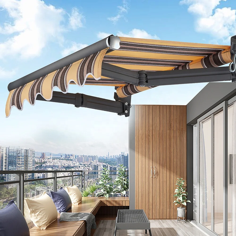 

ATV&UTVGULI Fast Motorized Wall-Mounted 6/2.5 Meters Extendable Automatic Retractable Awning Sun/Rain Protection All Seasons Alu