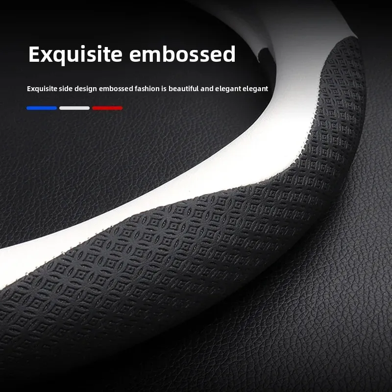 غطاء عجلة القيادة من جلد نابا رفيع للغاية بدون خياطة ومضاد للانزلاق عالمي لجميع المواسم مناسب لـ Weima EX5 E5 W6