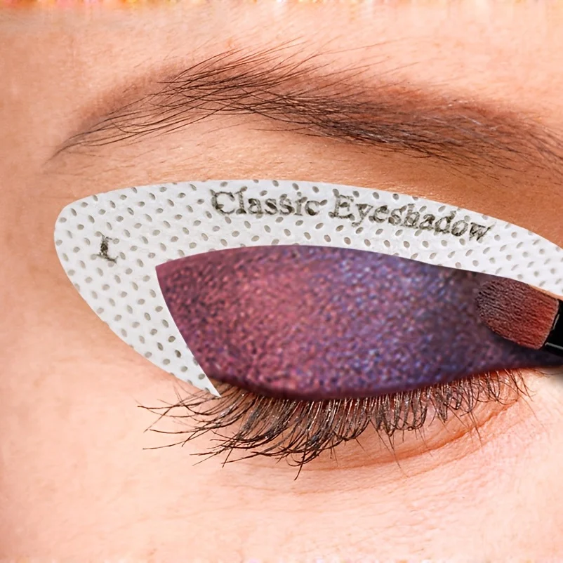 Plantilla de maquillaje para sombra de ojos/delineador de ojos, 4 tarjetas, 64 tarjetas