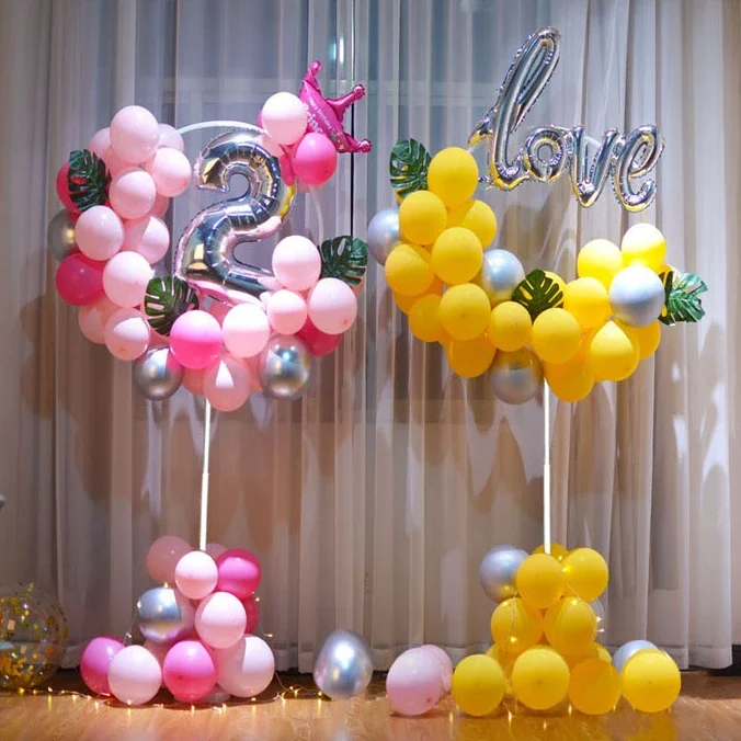 

Metal Lollipop Round Balloon Stand Holder Birthday Party Layout Props Wedding Circle Arch Backdrop Stand Baby Shower Decoration