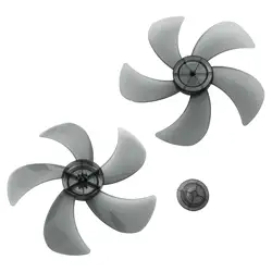 For 14 Inch Fanner Accessories 5 Leaves Silent Fan Blades Silence Impellor with Fan Nut Cover for Standing Pedestal Table Fans