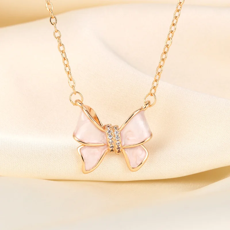 

Luxury Mother-Pearl Bow Necklace - Delicate Butterfly Design, Elegant Clavicle Chain,Perfect for Daily Wear & Special Occasions