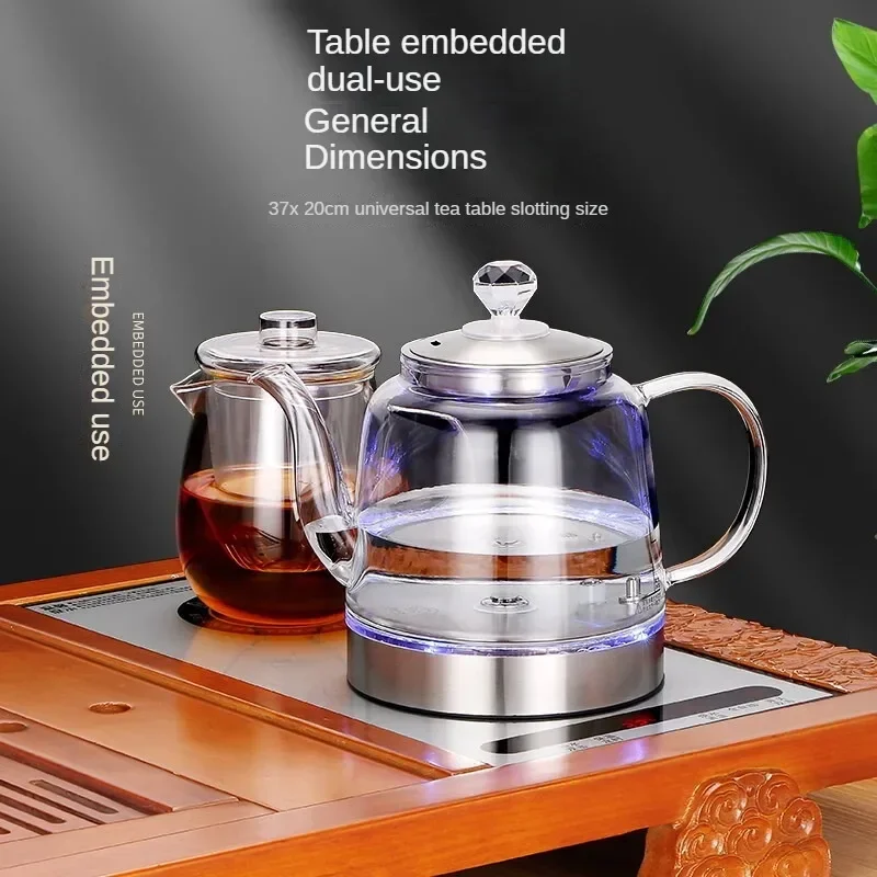 1L Glass Electric Kettle with Automatic Water Filling Keep Warm Function for Tea and Coffee 220V