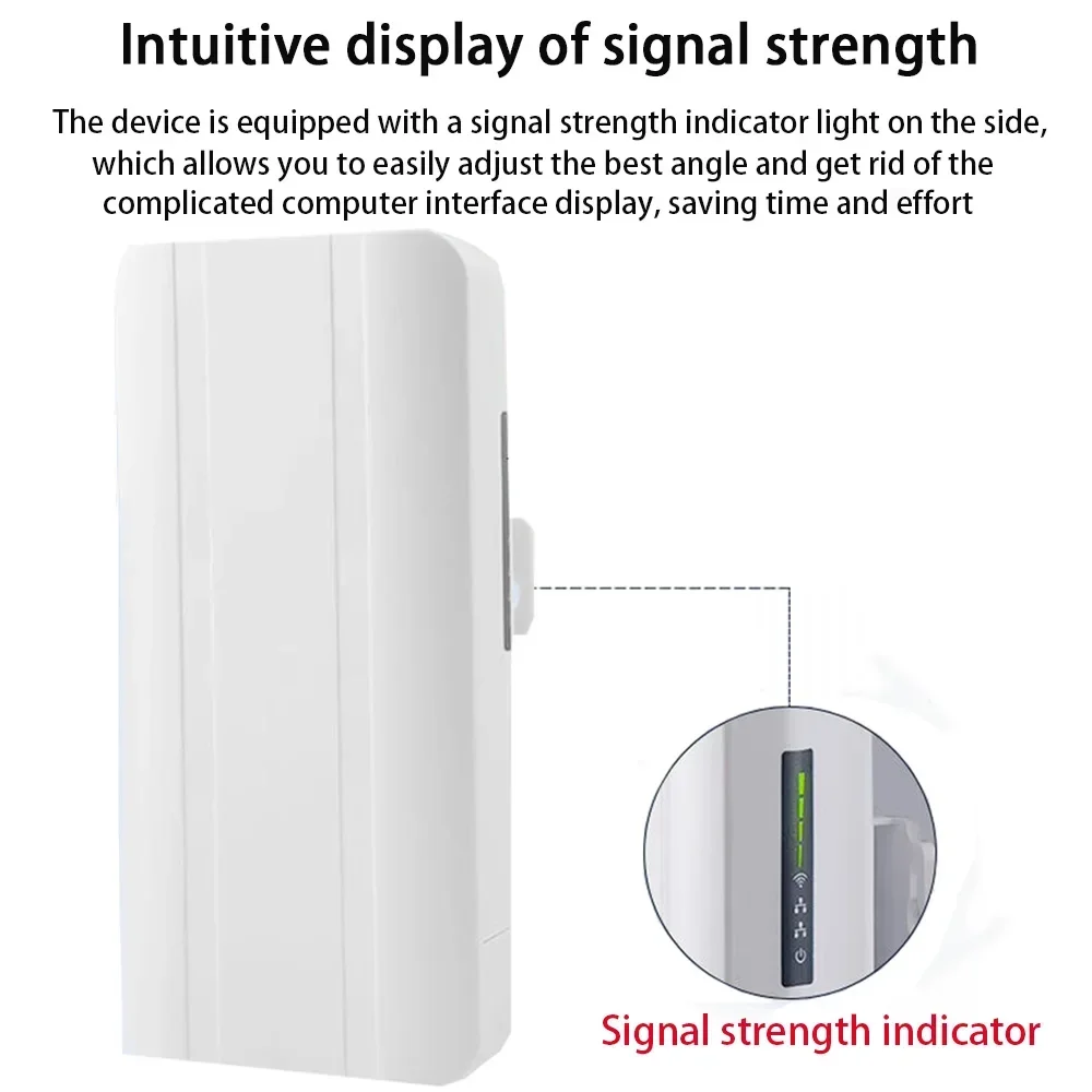 Huitenda 2.4G Wireless Bridge 300Mbps WiFi Outdoor CPE PTP Long Range Repeater Extender IP65 Waterproof AP Point to Point 500M