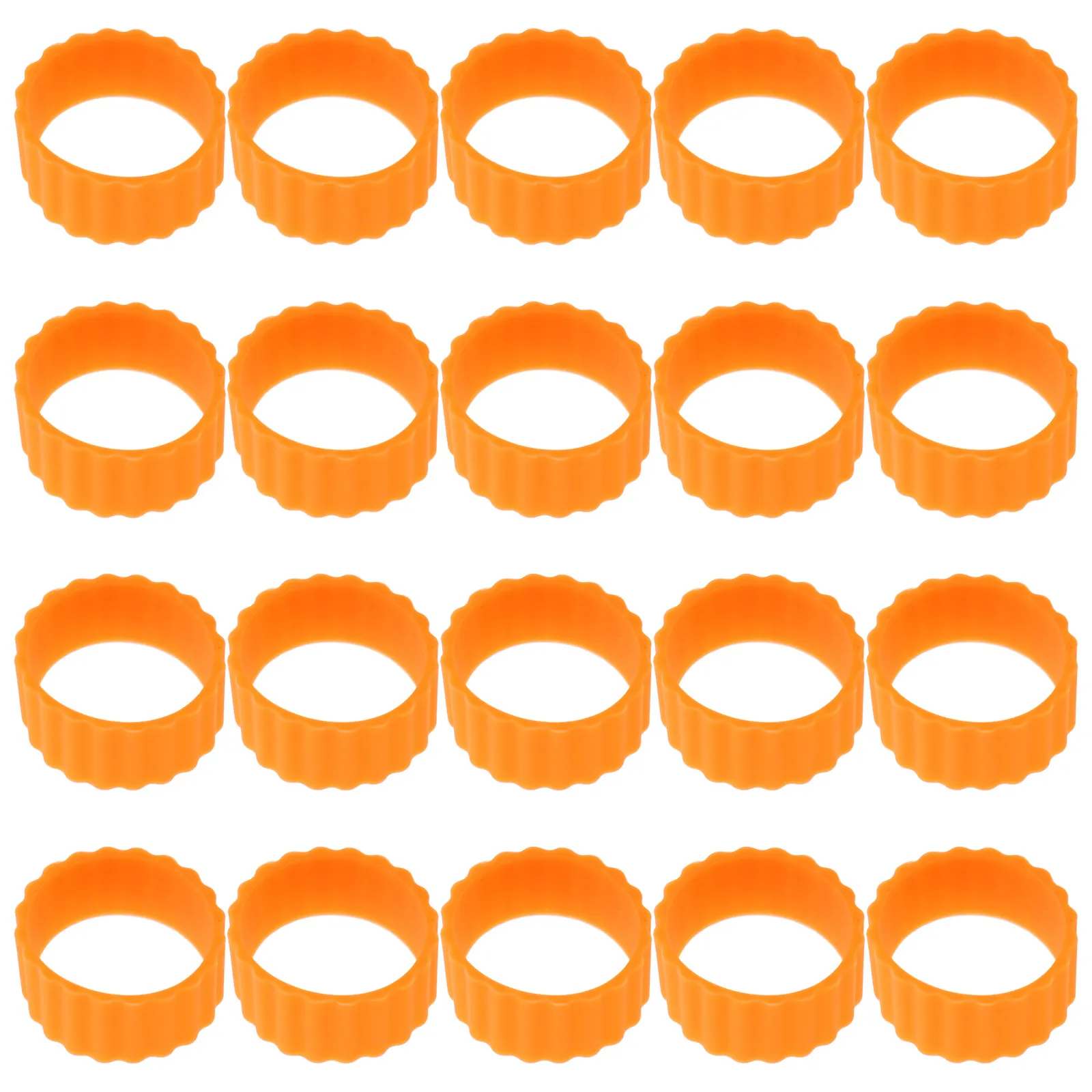 20Pcs Silicone Taper Grippers Hugger Rings Stable Holder Inserts for Upright Taper Candles with Wax Protection