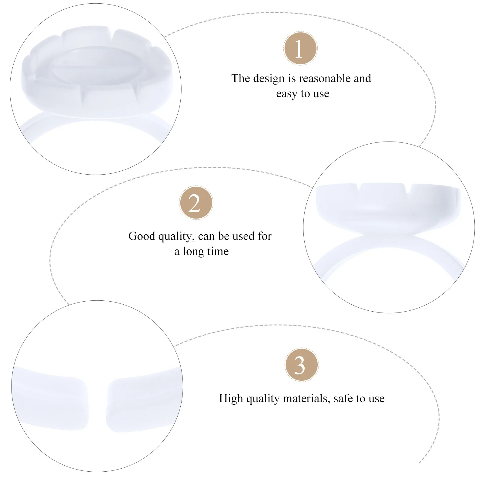 

100Pcs Lash Ring Cup Pigment Holder for Eyelash Extensions Quick Use Reliable Makeup Supplies Design