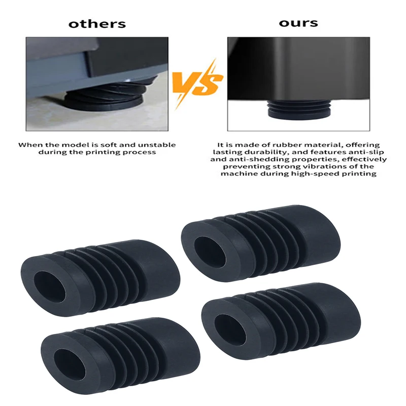

1/4 шт. антивибрационные ножки для 3D-принтера Elegoo Centauri Carbon, мягкие и эластичные ножки, запасные части для 3D-принтера