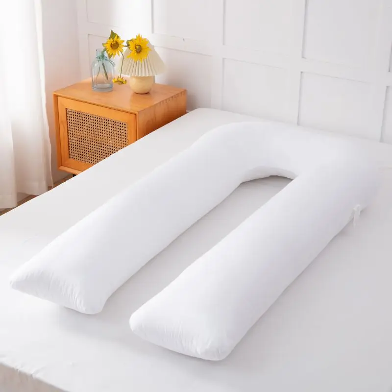 Large u-shaped throw pillow head broken latex granules pregnant women pillow side sleeping pinch legs long