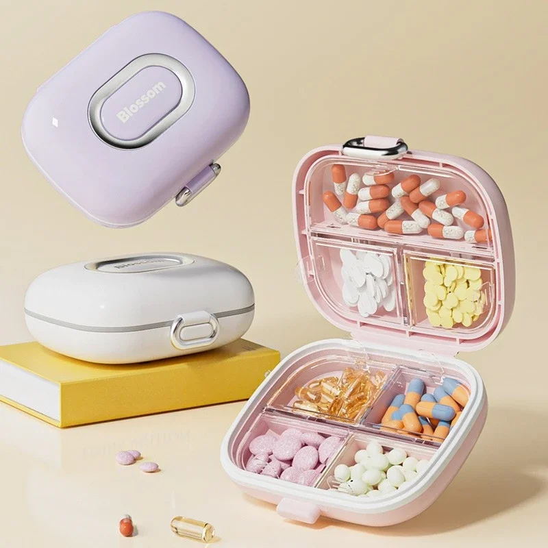 Mini Medicine Box for Three Meals a Day, Portable Medicine Dispenser for Seven Days a Week, Sealed Waterproof Portable Case