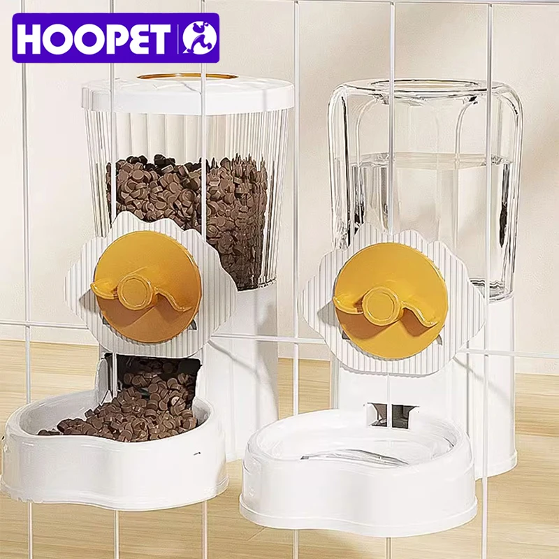 HOOPET Dog Cat Automatic Food Feeder Water Drinker Bottle Puppy Kitten Hanging Food Dispenser Water Container Pet Supplies