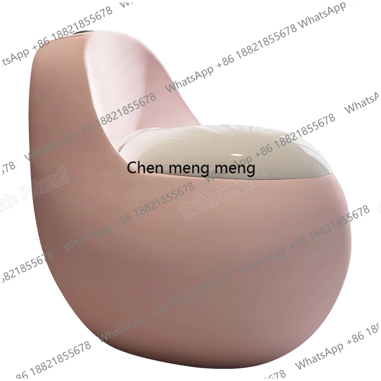 

Luxury Egg Shape Toilets Multi Colors Matt Pink Unique Creative Wc Ceramic One Piece Toilet