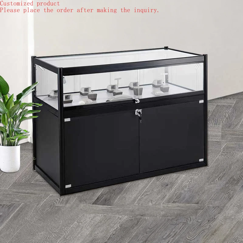 

Custom.Custom Heavy Capacity Grocery Shop Glass Cabinet With Led Light Extra Vision Showcase Retail Store Furniture Display Cabi