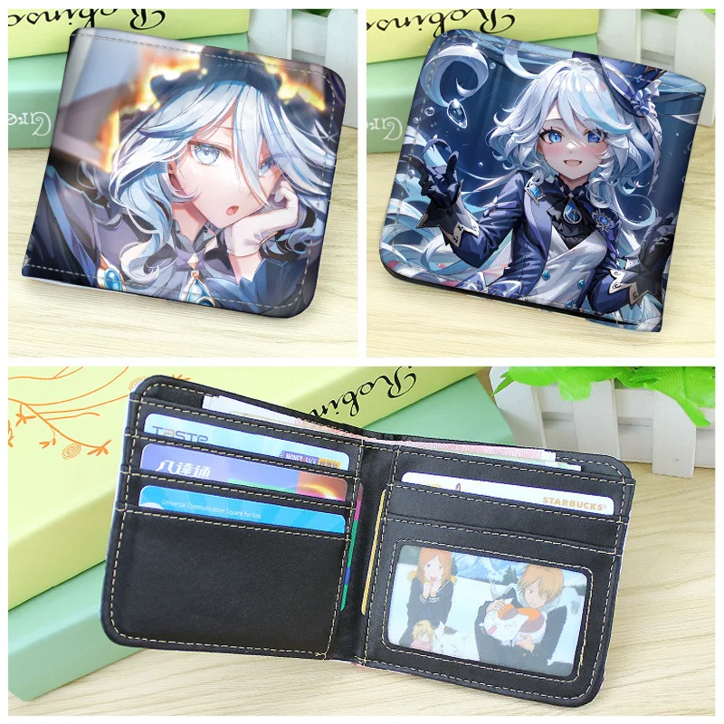 Hot Genshin Impact Anime Hutao Wallet Cartoon PU Leather Multi-Layer Wallets Cosplay Folding Coin Bag Student Zipper Purse Gifts