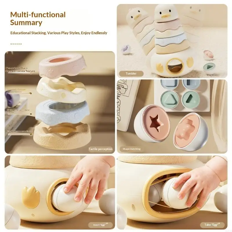 حلقات التراص للأطفال، لعبة برج تعليمية ممتعة وتفاعلية، حلقات ملونة للأطفال الصغار A2UB #4