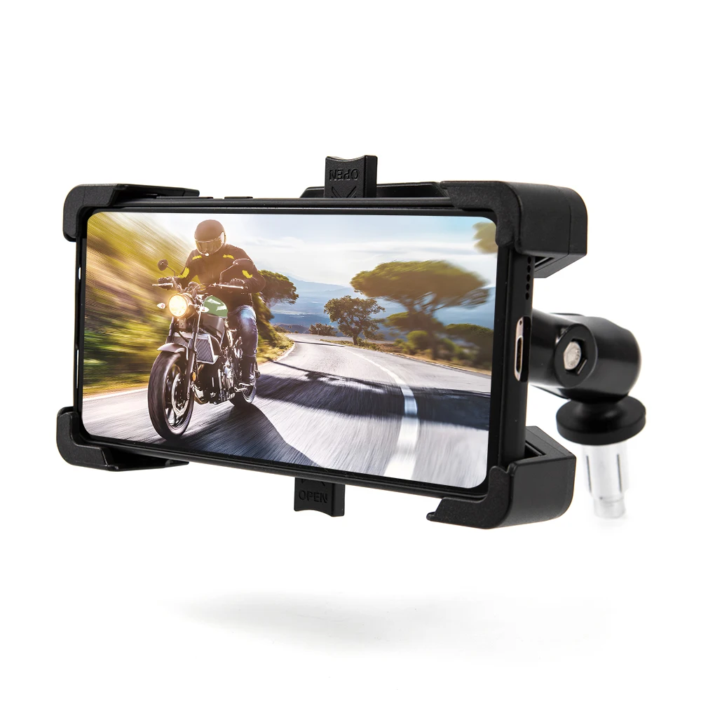 Motorcycle Phone Holder Fork Stem Mount Bicycle Handlebar Bracket for 4.7-7.2