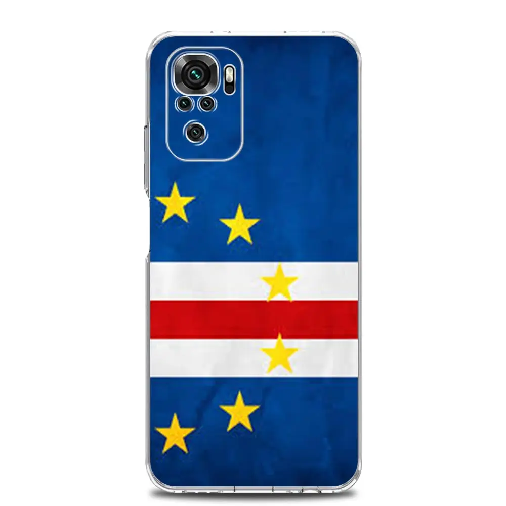 Casing Ponsel untuk Xiaomi Redmi Note 14 13 12 4G 9S 9 10 11 Pro Plus 5G 14C 13C 12C 10C 9A Sampul TPU Lembut Bening Bendera Cape Verde