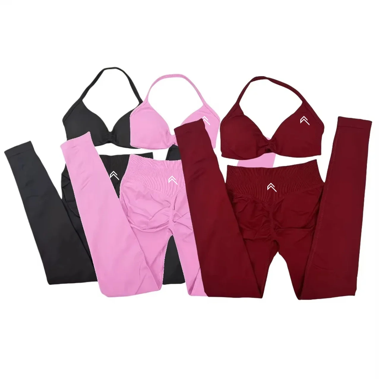 Women's High-quality 2-piece Yoga Set  Suspender Hip Lift Sports Shorts Set  Sports Set  A Must for Exercise