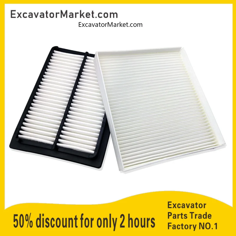 Excavator Parts For Excavator XCMG XE135 200D 215D 370D 470D Built-in External Air Conditioner Filter Filter Mesh