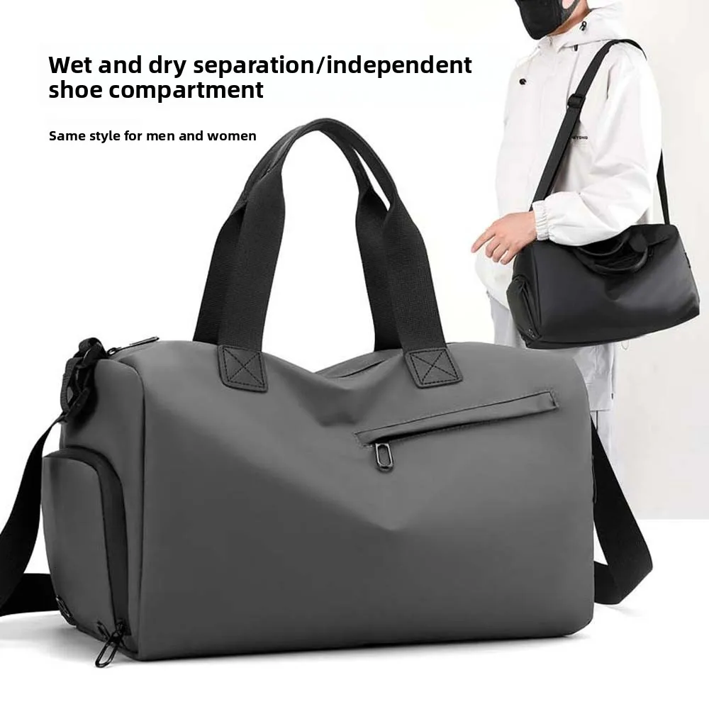 

Ткань высокой плотности, унисекс, дорожная сумка, сплошной цвет, большая вместительная сумка для фитнеса, многофункциональная, многослойная