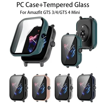 PC Case+Tempered Glass For Amazfit GTS 3 4 Case Cover Watch Protector Frame For Amazfit GTS4 mini Glass Cover Casse