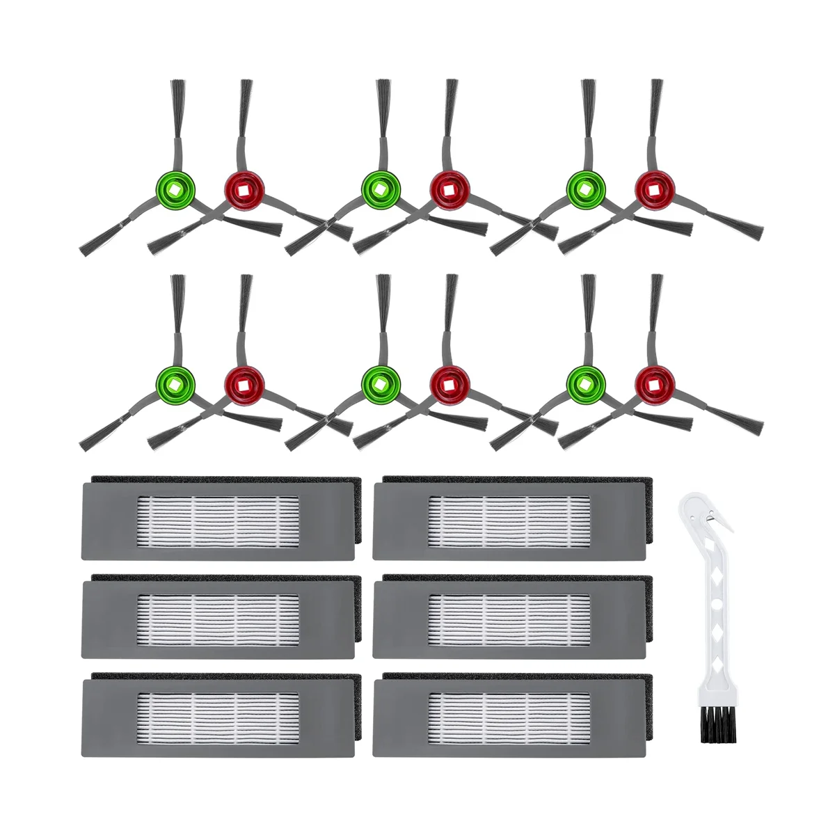Replacement Side Brush HEPA Filter Compatible for Ecovacs T8Aivi T8Max N8Pro Vacuum Cleaner Accessories