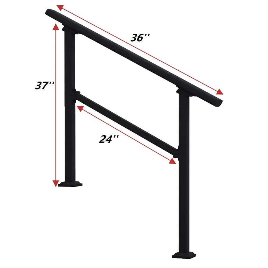 Rails for Outdoor Steps,3 Step Stair Handrail amp Indoor Stair Railing KitBlack Railings for Outdoor Steps and Hand Rails for Se