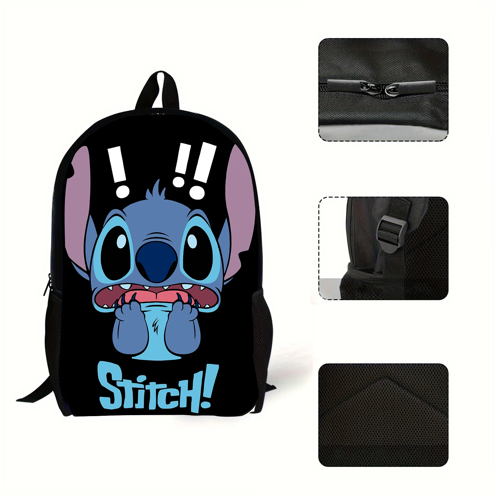 1pc cute Stitch printed backpack, student backpack, suitable for travel, daily commuting