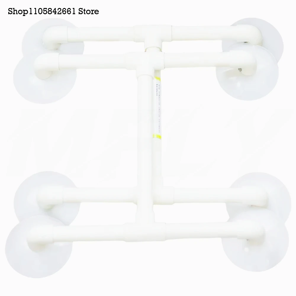 White Plastic Vacuum Suction Cup Support Device, Multi-cup Frame for 32-65 Inch TV Screen Disassembly