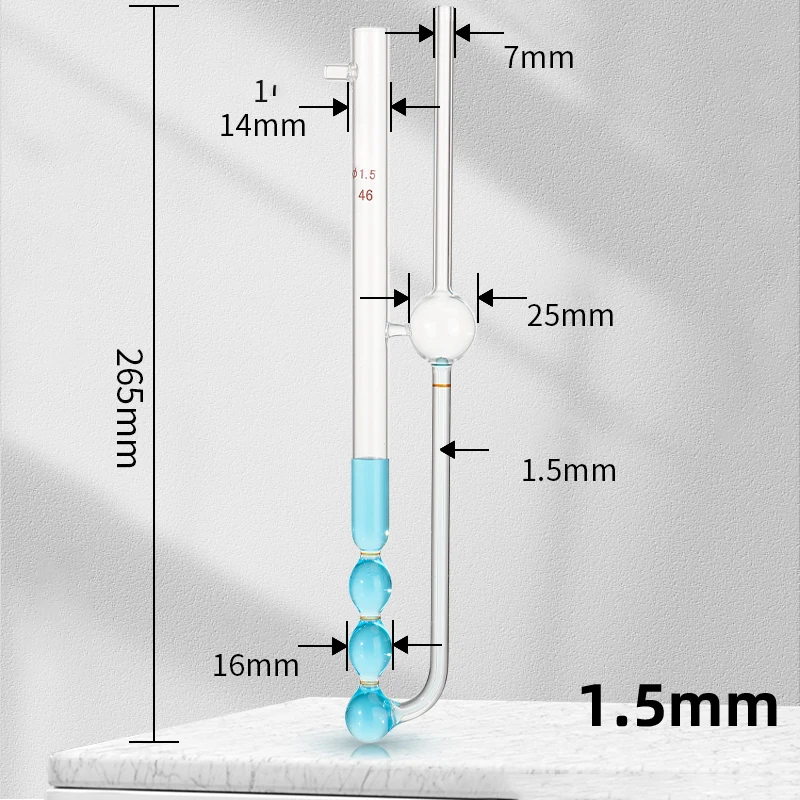 Imagem -04 - Viscosímetro de Contrafluxo de Vidro Medição Líquida Instrumento de Laboratório 0.66.0 mm